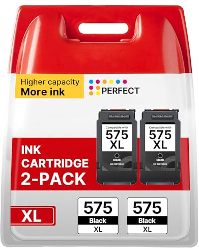 PG575XL 575 Ink Cartridges Replacement for Canon 575XL Black Ink Cartridges | 575XL Black Ink Cartridges Compatible for PIXMA TS3550i TS3551i TR4750i TR4751i TS3751i TS3752i TR4755i TR4756i(2 Black)