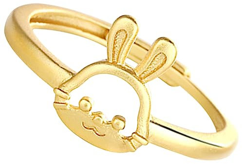 NTALJC Finger Bunny Ring Frauen verstellbarer Modering Personalisierter Schmuck