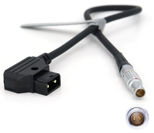 SZJELEN D-Tap auf 0B 2-poliger Stecker Stromkabel für Teradek Bond Teradek Bolt SmallHD Monitor Z CAM E2 Kamera DJI Ronin ARRI 60 cm