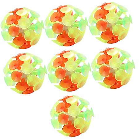 Milisten 7pcs Suction Cup Balls for Glowing Stress Relief for Parent Interaction Funny Sucker Balls Party Favors for Boys