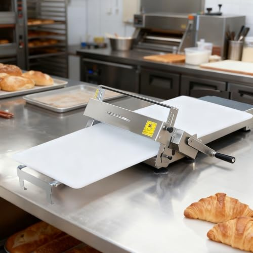AUTUMFLATGAO Manuelle Teigausrollmaschine Mit Einstellbarer Dicke, Croissant-Teig-Laminiergerät, Teigausroll Blätterteig Maschine, Faltteigmaschine, Zur Herstellung Von Fudge-Kruste, Pizza m300