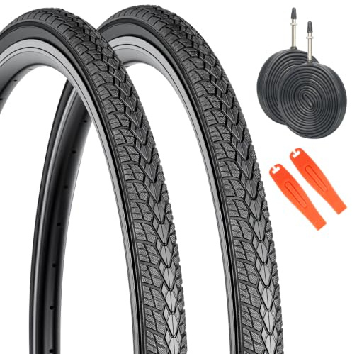 Fahrradreifen 700x35C | ETRTO 37-622, Max 50PSI Drahtreifen für Trekking-, City-, Hybrid- & E-Bike, Allwetter Straßen- und Schotterreifen