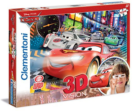 Clementoni 20044.3 - Puzzle Magic 3D - 104 teilig Cars 2 - The Fastest Crew