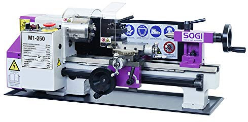 SOGI M1-250 Tornio per metalli da banco 180 x 300 avanzamento automatico longitudinale