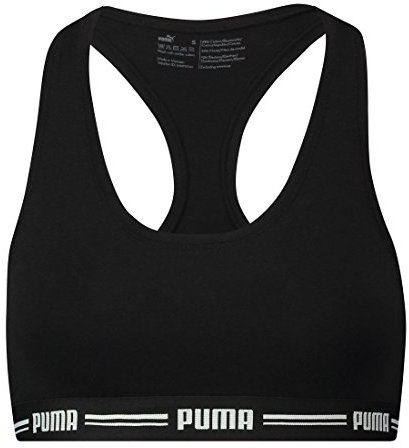 PUMA Damen Iconic Racer Back Bra 1P Unterwäsche, Black, M (5er Pack)