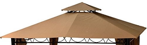 Megashopitalia Top Telo Copertura per Gazebo Ricambio 3x3mt con Airvent aggancio spigoli Solo Telo Ecrù