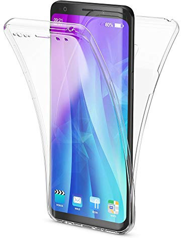NALIA 360 Grad Hülle kompatibel mit Samsung Galaxy S9, Full Cover vorne & hinten Rundum Doppel-Schutz, Dünnes Ganzkörper Case Silikon Etui, Transparenter Displayschutz & Rückseite, Farbe:Transparent