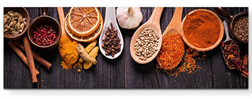 Paul Sinus Art Leinwandbilder | Bilder Leinwand 150x50cm Stillleben Gewürze