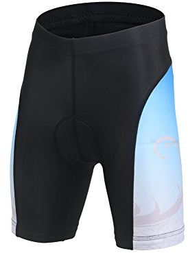 LSHEL Maillot de Cyclisme pour Enfant à Manches Courtes/Shorts Costume de Vélo Séchage Rapide vêtements Course Cycliste, Pantalon,Numérique Bleu, 13-14ans,160(Stature:150-160cm)