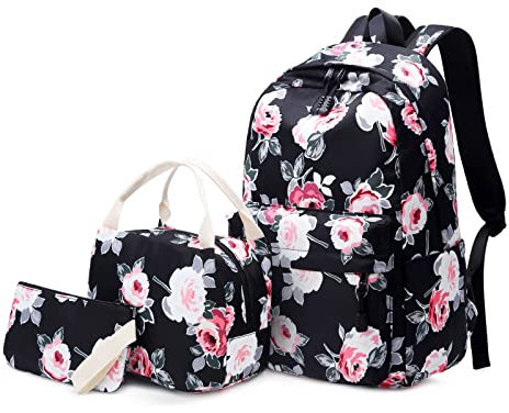Schulrucksack Mädchen Teenager Blumen Rucksack Reiserucksack Laptop Backpack für Kinder Boys/Girls