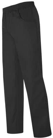 MONZA OBREROL Pantalón Largo Cocina Unisex Color Negro con Bolsillos Y Cintura elástica. Cocinero/Cocinera/Hostelería. XS. Ref: 4115