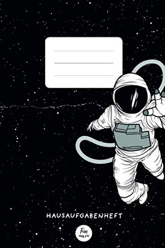 Hausaufgabenheft: Weltraum Hausaufgabenheft mit Astronaut für Schule Grundschule - Hausaufgabenheft Jungen mit Wochenübersicht, 2 Stundenplänen und Notenübersicht / DIN A5