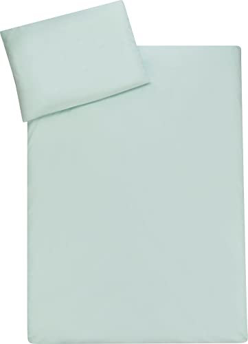 Julius Zöllner Bettwäsche 100x135 + 40x60 uni aqua mint