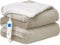 Neo Electric Heated Throw Over Blanket Soft Thickened Flannel Sherpa Reversible (Beige)