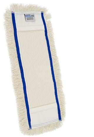 G.I.V. - Reinigungstechnik Baumwollmopp Wischbezug 50cm, weiß - Ersatzbezug für Bodenwischer - Wischmopp Bezug für alle gängigen Klapphalter - hohe Schmutzaufnahme - Trocken & Nass Reinigung (10x)