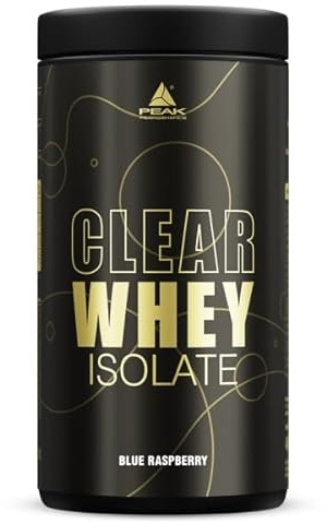 PEAK Clear Whey Isolate - 450g Geschmack Blue Raspberry I 15 Portionen I hochwertiges Protein I klare Konsistenz I fruchtiger, erfrischender Geschmack I fettfrei, zuckerfrei