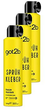 got2b Haarlack Sprüh Kleber Halt 6 (300 ml), 72 h Haarspray für ultra starke Haarstylings, ohne zu verkleben oder auszutrocknen, fixiert bis zur nächsten Haarwäsche, 3x 300 ml