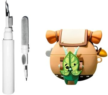 [3 in 1] Silikon Korok Hülle Kompatibel mit Airpods 2/1 mit Schlüsselanhänger, Cute Anime Yahaha Stoßfeste Schutzhülle für Kinder Jungen mit Reinigungsset