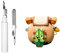 [3 in 1] Silikon Korok Hülle Kompatibel mit Airpods 2/1 mit Schlüsselanhänger, Cute Anime Yahaha Stoßfeste Schutzhülle für Kinder Jungen mit Reinigungsset