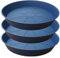 Bleuhome 3 Stück 55,9 cm Pflanzen-Untersetzer (49,2 cm Boden), 9,1 cm tiefes Tablett, große tiefe Kunststoff-Blumentopf, Pflanzschalen für drinnen und draußen, Bad (55,9 cm, blau)