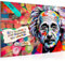 Runa Art Bild Einstein Street Art Modern Wandbilder Wohnzimmer Schlafzimmer 1 Teilig - Made in Germany - Banksy Style Bunt Flur 044915a
