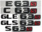 LAZIRO Mattschwarze rote 3D-Buchstaben-Kofferraum-Embleme for Mercedes Benz GLE 63s GLS 63s C 63s E 63s S 63s (Size : S 63s)