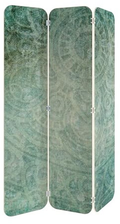 HEALANCY Paravent Raumteiler - 3-teilig Raumtrenner, Druck 1-Seite - Premium QUALITÄT 100% Holz - Raumtrenner - Trennwand Wohnung - Room Divider - Spanische Wand Deko Modern Sichtschutz