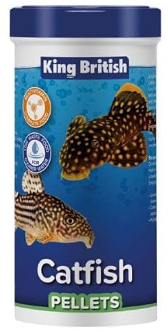 King British – Catfish Pellets 600g – Multi-Vitamin Complete Sinking Food for Catfish & Other Bottom-Feeding Tropical Fish – Clear Water Formula –Natural ingredients – Support A Healthy Immune System