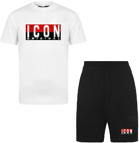 Vibes Mens Cotton T Shirt and Short Set Icon Tracksuit Men's Top Short and T-Shirts Sets Summers Outfit Tracksuit for Men's Summer Essentials Wear For Everyday, Size S M L XL XXL