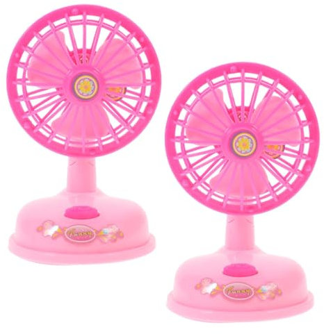 ABOOFAN Electrodoméstico Simulado Mini Ventilador Eléctrico De Juguete 2 Piezas Para Diversión y Aprendizaje