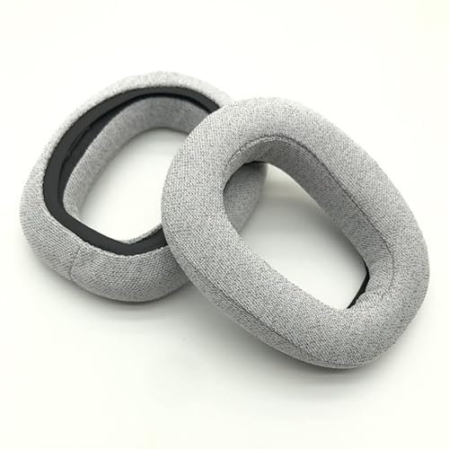 Ersatz-Ohrpolster für Logitech Zone Vibe 100, Ohrpolster für Over-Ear-Kopfhörer, Memory Foam-Ohrschützer für Headset - 1 Paar (Graues Baumwoll-Leinen)