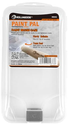 ROLLINGDOG Super Sealed Paint Brush Cover - Airtight Paint Brush Storage for 1 to 4 Brushes,Reusable Wet Brush Protector
