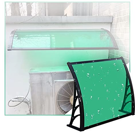 JXIPANUL Window Awnings,Front Door Canopy Porch Rain Protector Outdoor Awning Patio Door Window Cover sun Protection Polycarbonate Sheet Weather-Resistant Easy Construction Black Aluminum All