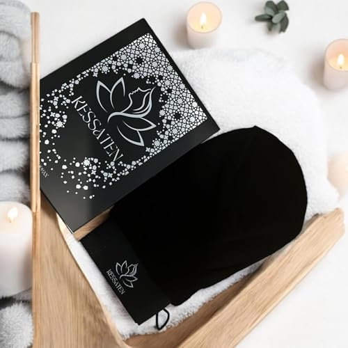 Gant Exfoliant Professionnel + Savon Noir Naturel – Gant pour Hammam à la Maison – Peau Douce, Lisse & Purifiée – Échantillons Découverte + E-book Inclus