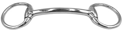 Equine Smile ES0095 Gebiss Olivenkopfstange Stangengebiss aus Edelstahl vom Pony bis zur vollen Größe Ringdurchmesser 55 mm Gebissstärke 13 mm (14.5 cm)