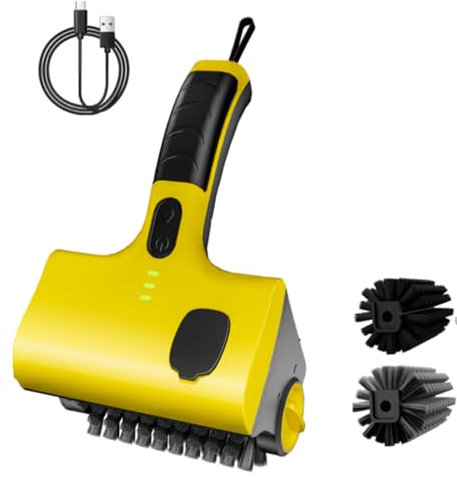 Electric Grill Brush, Upgraded Stainless Steel 360° Rotating Cleaner for BBQ Grill, Outdoor, Automatic BBQ Cleaning Tool