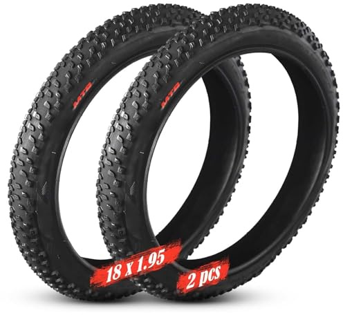 YUMEIGE 18 1,95 Fahrradreifen | 18x1,95 Reifen | 18 x 1,95 Blockreifen | 18 Zoll Fahrrad-BMX-Reifen(2PC)