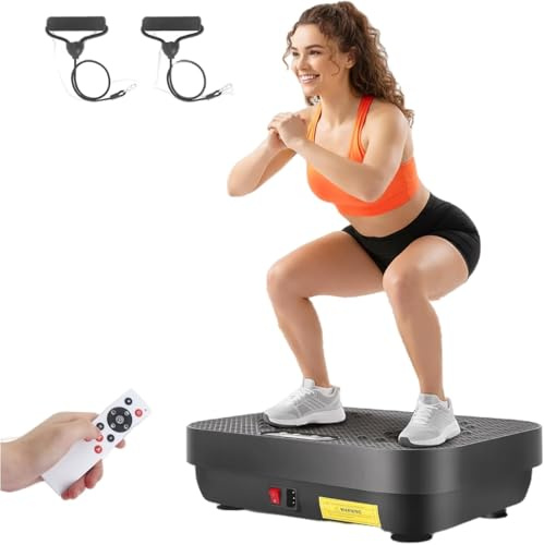 Piattaforma Vibrante, Piattaforma Oscillante Sport per Casa, Tavola Oscillante Elettrica con Telecomando, Macchina Dimagrante Fitness, Dispositivo Vibrante Sportivo per Piedi, Gambe, Fianchi, Braccia