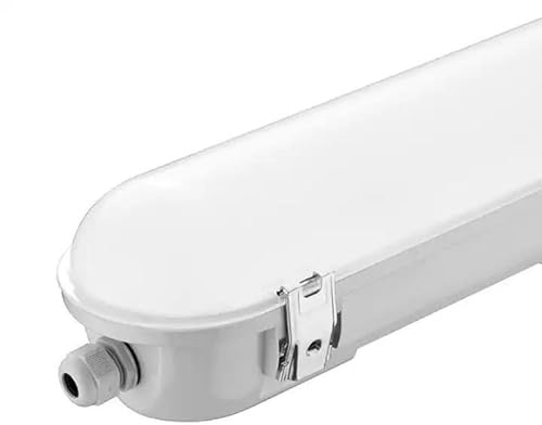 SILAMP LED-Unterbauleuchte, wasserdicht, 150 cm, 50 W, 125 lm/W, IP65, mit integriertem Sensor – Kaltweiß 6000 K – 8000 K