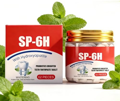 Hydroxyapatit Zahnfärbetabletten – Zahnpasta Tabletten- Whitening Zahnputztabletten für Zahnaufhellung, Frischer Atem und Zahnsteinentferner – Sanfte Minze zur Zahnstärkung und für weiße Zähne