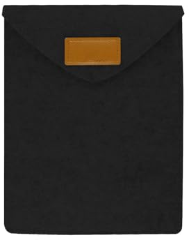AfitLulu 11/13 Zoll Filz Laptop Hülle Tasche mit Mehreren Fächern, Laptoptasche Schutzhülle MacBook Ultradünn Tablet Tasche Laptop Sleeve Case für Tablets (Schwarz, 8 Zoll)