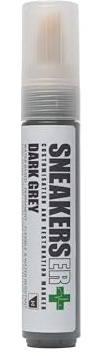 SNEAKERS ER Premium Sneaker Customisation Paint Pen - Dark Grey Chisel Tip Paint Marker for Repair, Restore, and Customising Leather Shoes