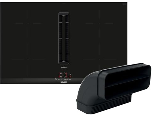 Siemens studioline Set EH877BGA7 Kochfeldabzug Induktion EH877BE15E + Flachkanal HZ9VDSB2