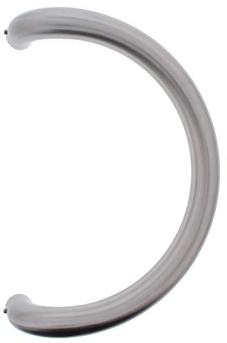 ToniTec Stossgriff Haustür Edelstahl Rund Stangengriff Türgriff C-Form (Achsmaß: 350mm)