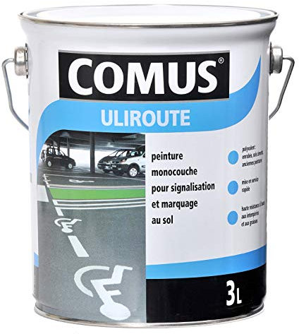 ULIROUTE BLANC 3L - Peinture pour signalisation et marquage routier - COMUS