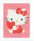 Vervaco Herz Anfänger-Stickpackung vorgezeichnet, Baumwolle, Hello Kitty: with Heart, 12.5 x 16cm