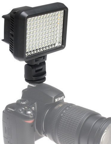 Fotga HD-96 Mini 96 LED Lampe Vidéo avec Adaptateur de Griffe pour Appareil Photo Reflex Numérique Caméscope Canon Nikon Pentax Panasonic Samsung Sony Olympus (HD-96)