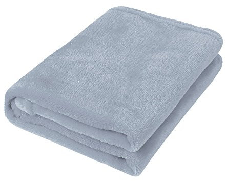 Colorful Babydecke Micro Plüsch Fleecedecke, Super Weich Warm,Decke für Baby (Grau, 50 x 70 cm)
