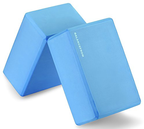 Fitvids, Juego de 2 bloques de yoga de alta densidad, 23 x 15 x 10 cm cada uno, par, Azul