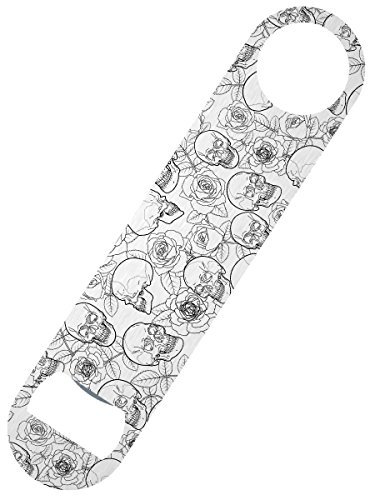 Skulls & Roses Bar Blade Bottle Opener 18 x 4cm